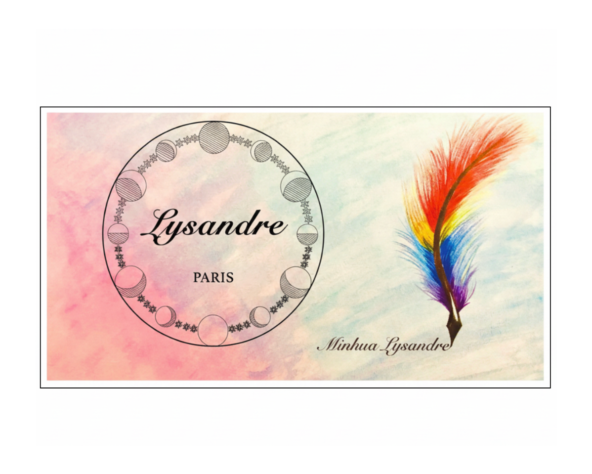 Dessin original de l’identité LYSANDRE PARIS par Minhua Lysandre, issu des archives de la Maison.