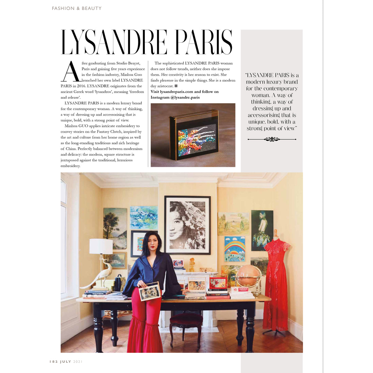 LYSANDRE PARIS — Presse & Magazines.
