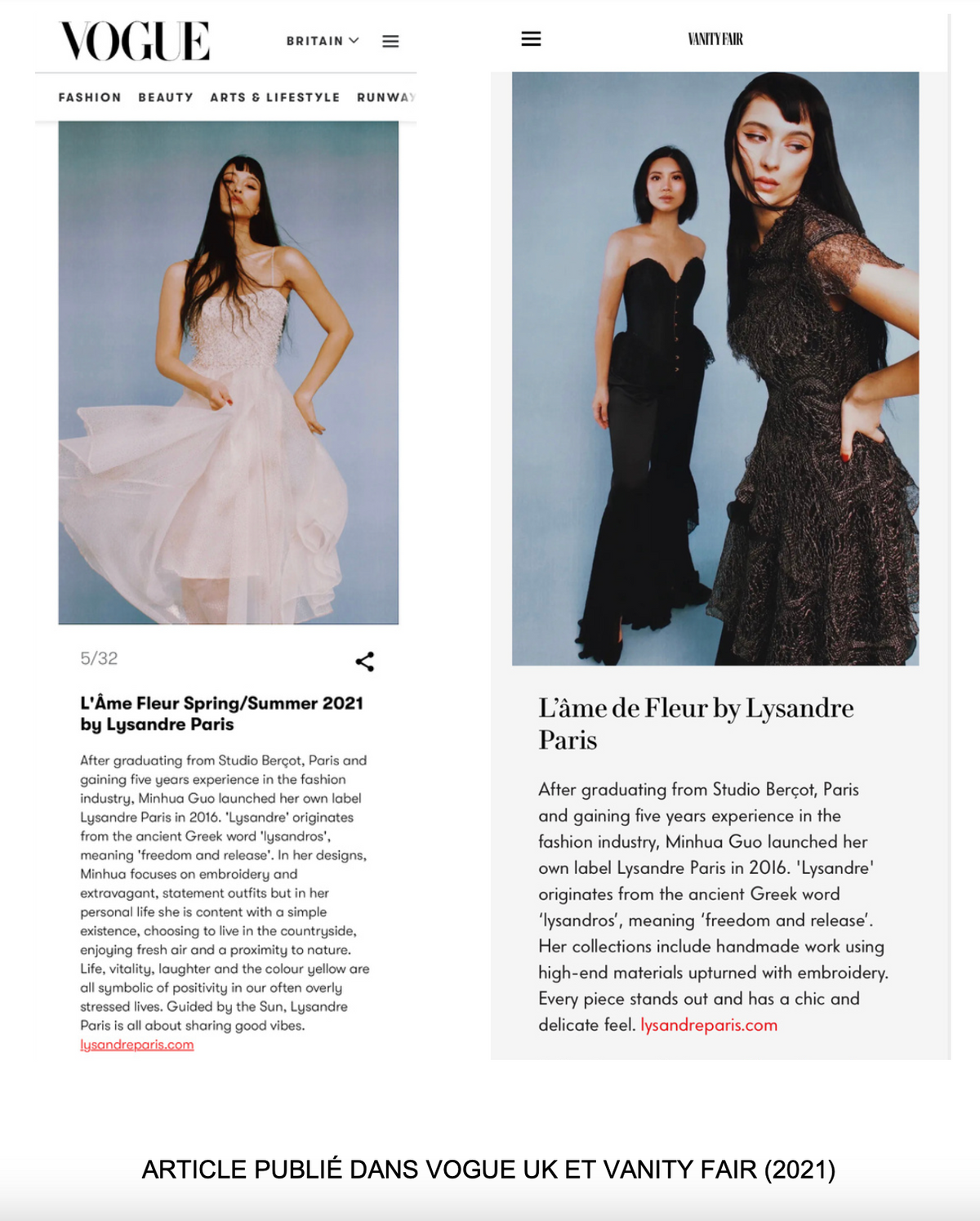 LYSANDRE PARIS — Presse & Magazines.